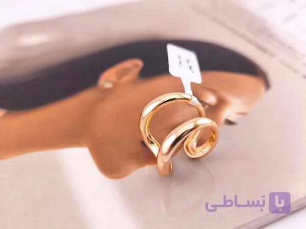 انگشتر مینیمال ظریف طلایی کد 11068 — تصویر 1
