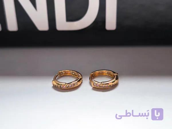 گوشواره ظریف حلقه ای ژوپینگ کد 10506 — تصویر 1