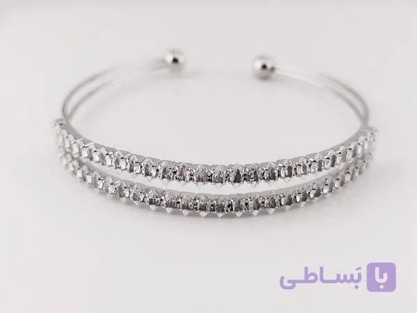دستبند بنگل زنانه جدید نگینی — تصویر 1