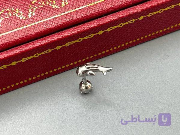 پیرسینگ گوش دلفین نقره ای — تصویر 1