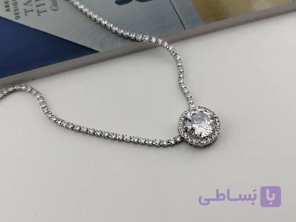 گردنبند طرح جواهر مجلسی آویزی — تصویر 1