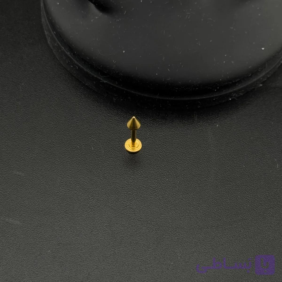 پیرسینگ طرح مخروطی طلایی — تصویر 1
