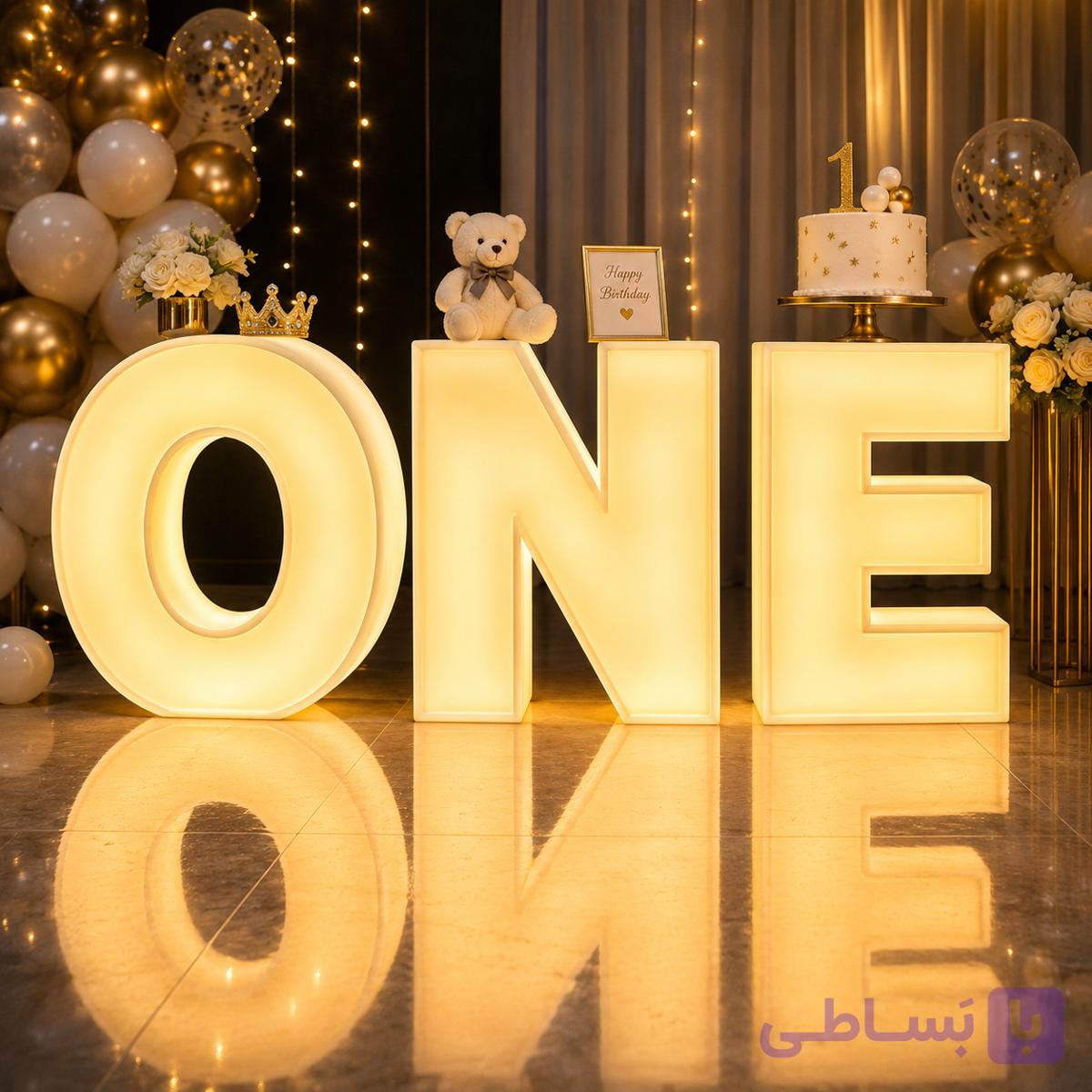 میز استند حروف ONE نورانی