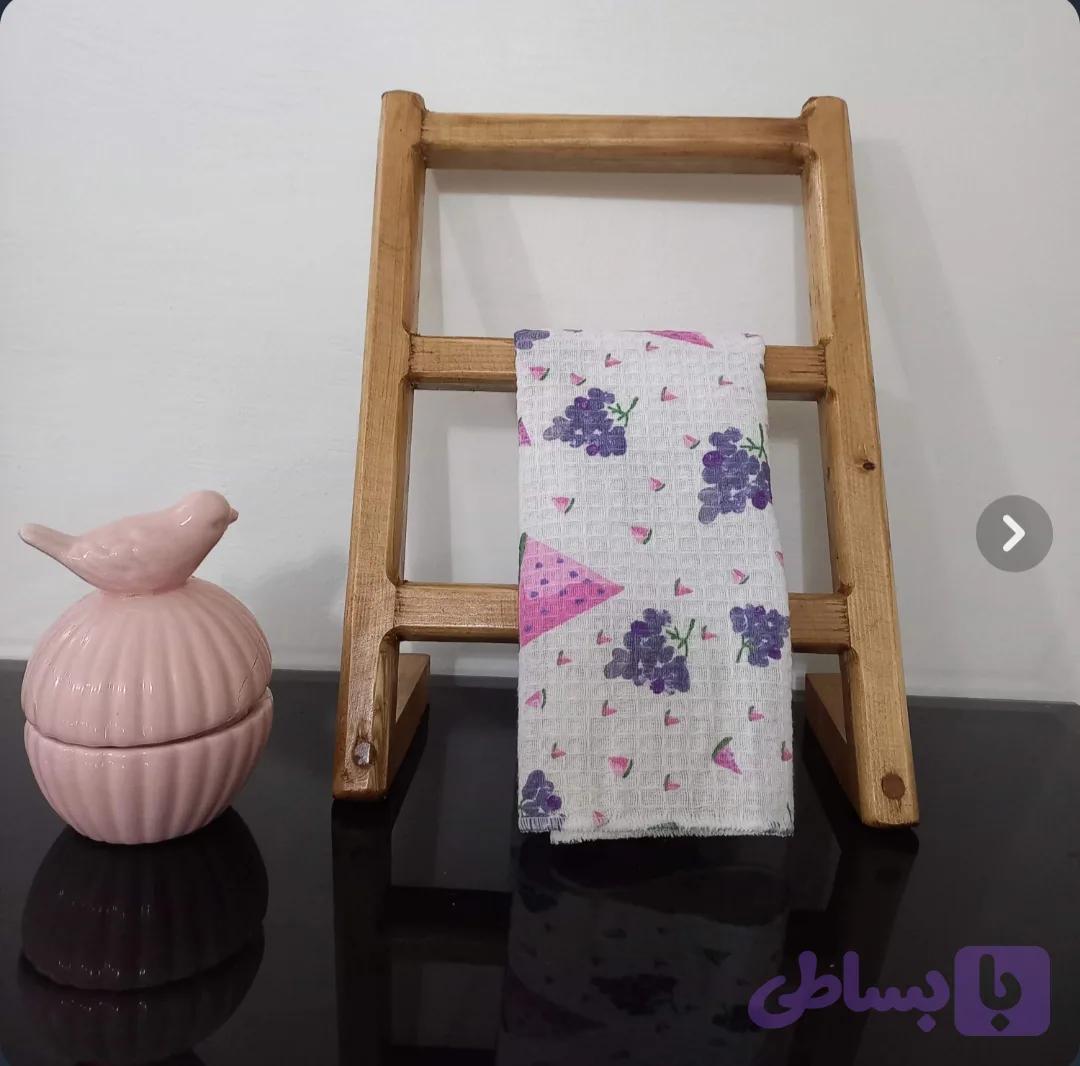 استند چوبی حوله و دستمال آشپزخانه ژپتو