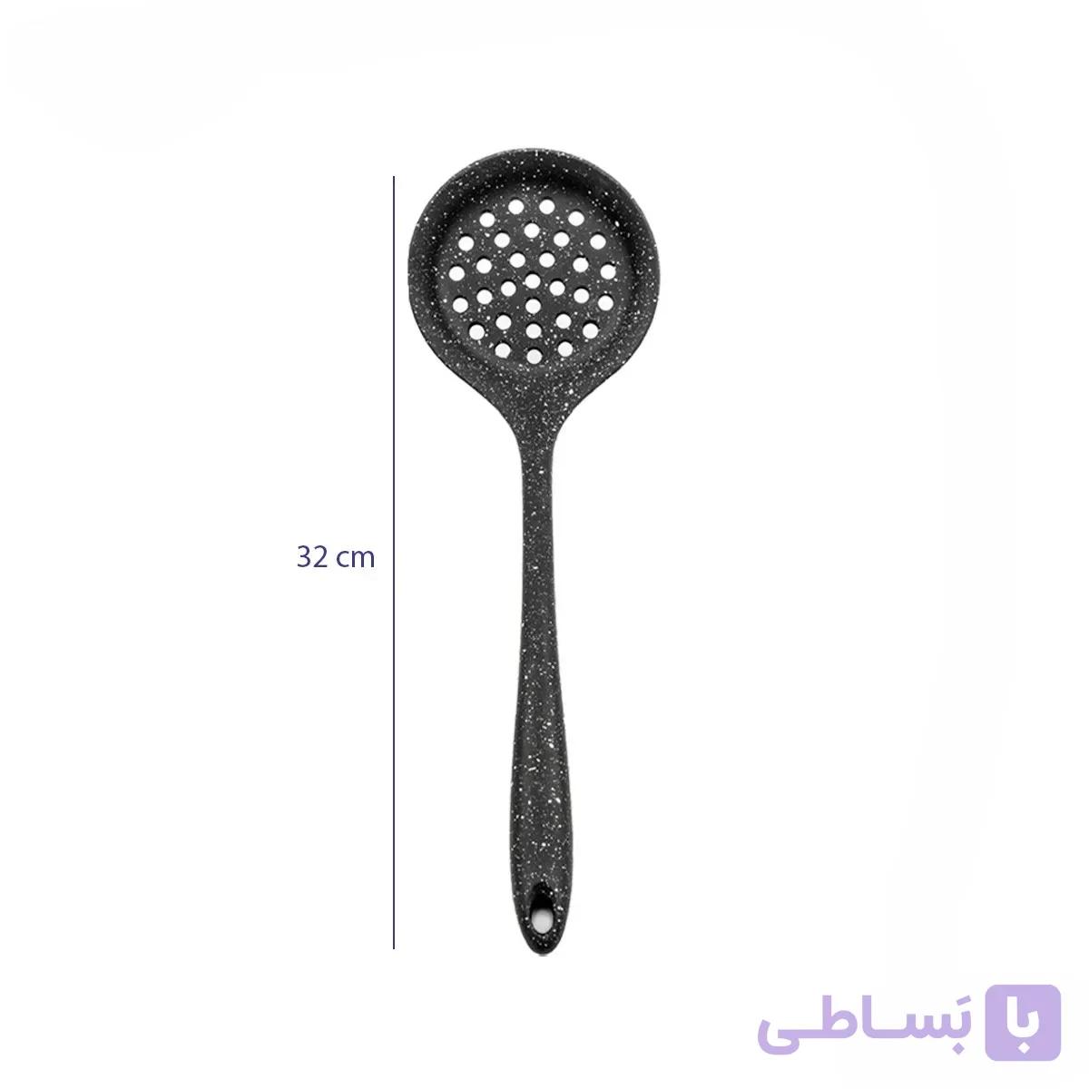 کفگیر نسوز پهن پلوکش خالدار سیلیکونی شنگیا Shengya