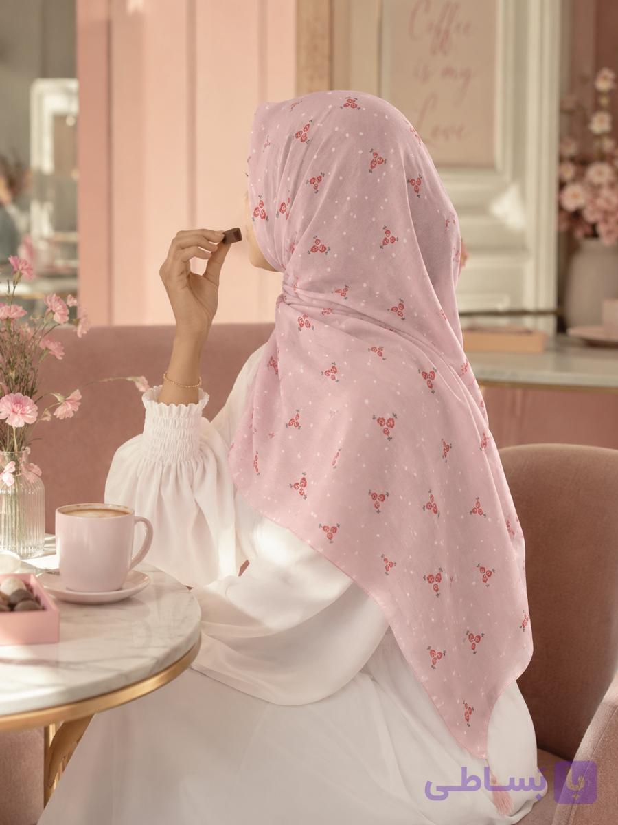 روسری زنانه نخی گلگلی خنک قواره ۱۴۰