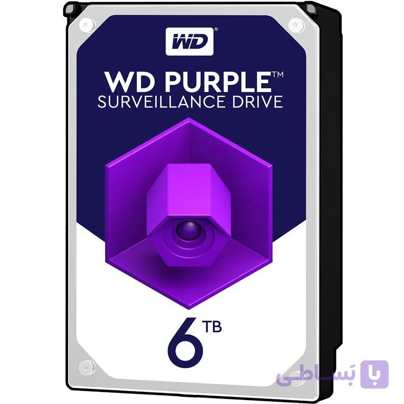 هارد دیسک اینترنال وسترن دیجیتال با رابط SATA 3.0 مدل WD 6TB Purple 256MB SATA 6Gb/s ظرفیت 6 ترابایت