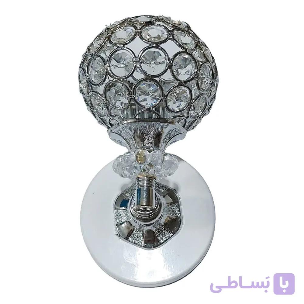 چراغ دیواری مدرن مدل گرد نقره‌ای — تصویر 1