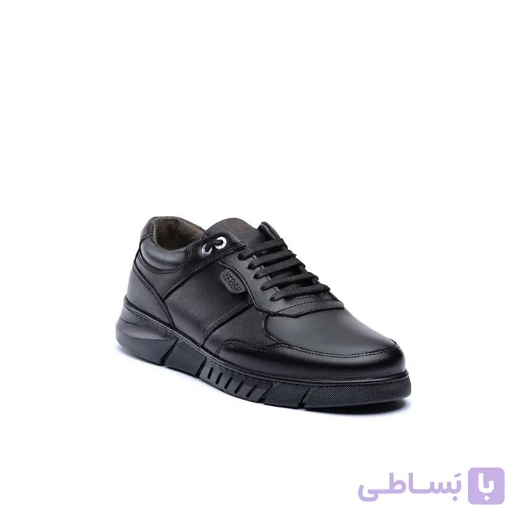 کفش اسپورت مردانه چرم تبریزمدل مارلون بندی زیره لاستیک — تصویر 1