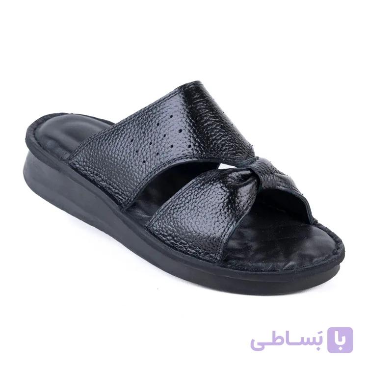 صندل طبی و راحتی زنانه چرم تبریز مدل تک پاپیون — تصویر 1