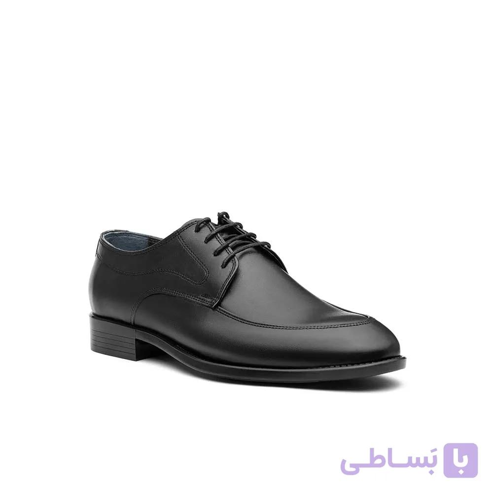 کفش مجلسی مردانه چرم تبریز مدل سناتور بندی زیره نئولایت — تصویر 1