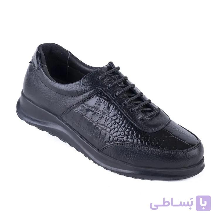 کفش اسپورت چرم زنانه مدل فانوس بندی کروکو — تصویر 1