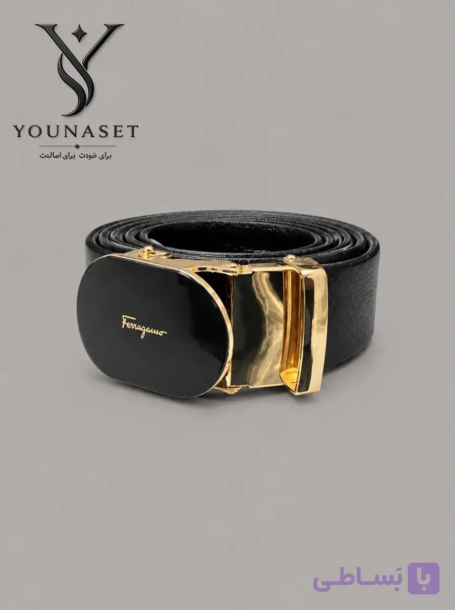 کمربند مردانه طرح Ferragamo دوحلقه‌ای — تصویر 1