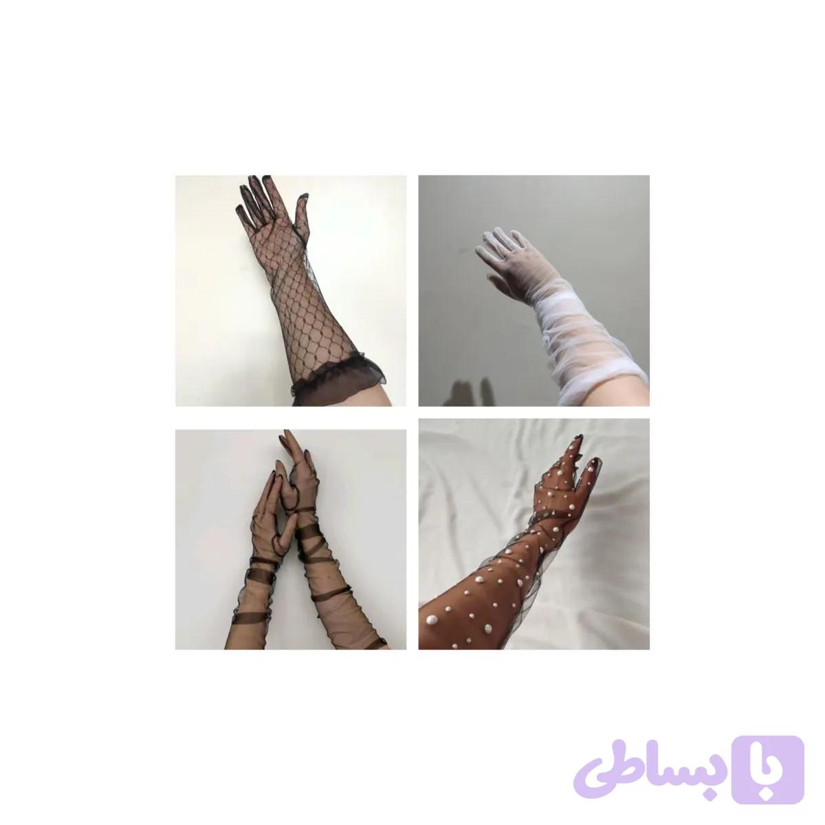 دستکش زنانه توری بالا آرنج — تصویر 1