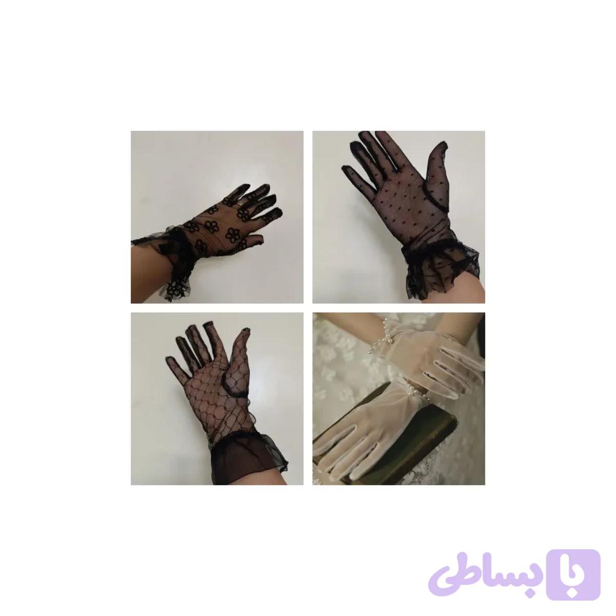 دستکش توری کوتاه — تصویر 1