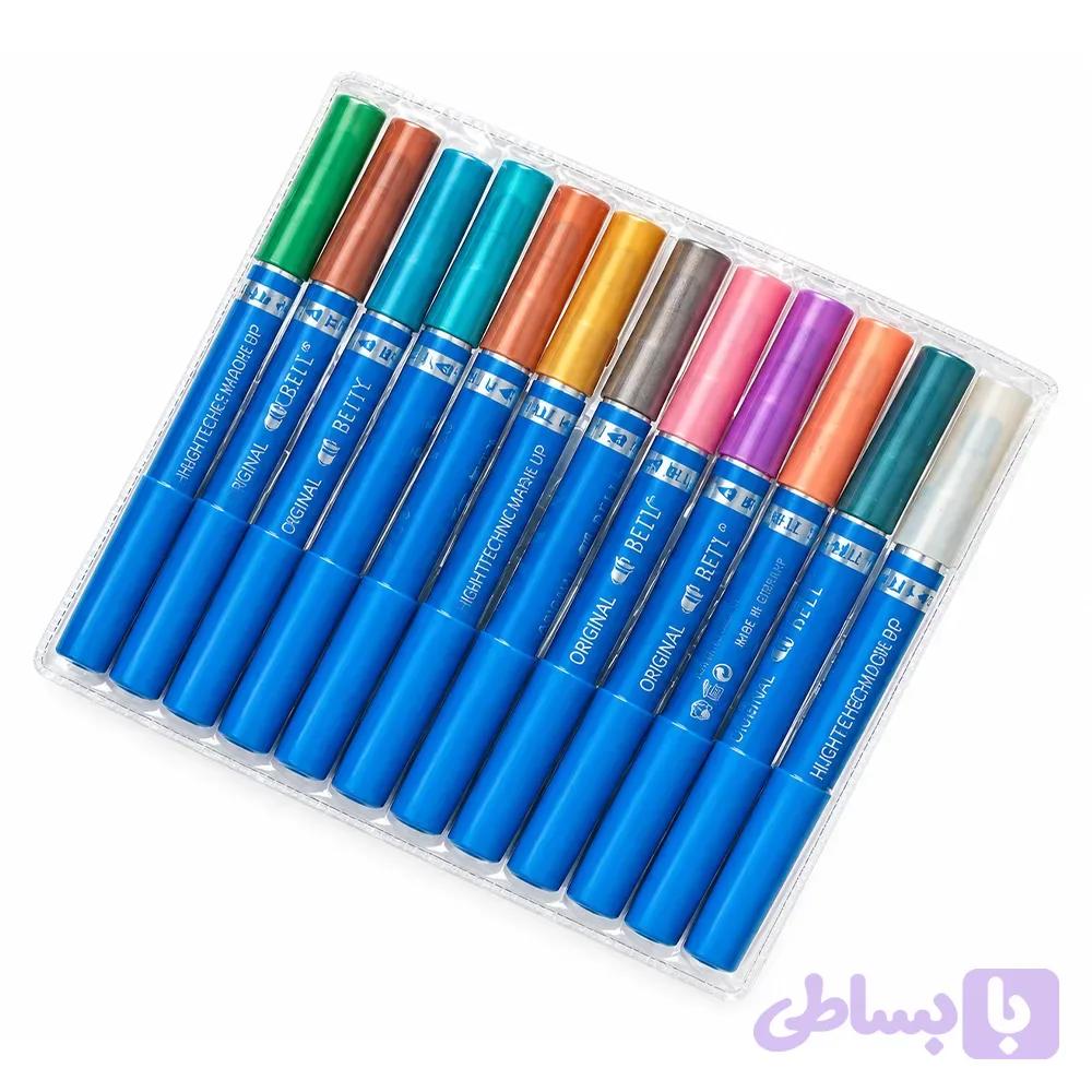 مداد دو طرفه رنگی بل (12عددی) — تصویر 1