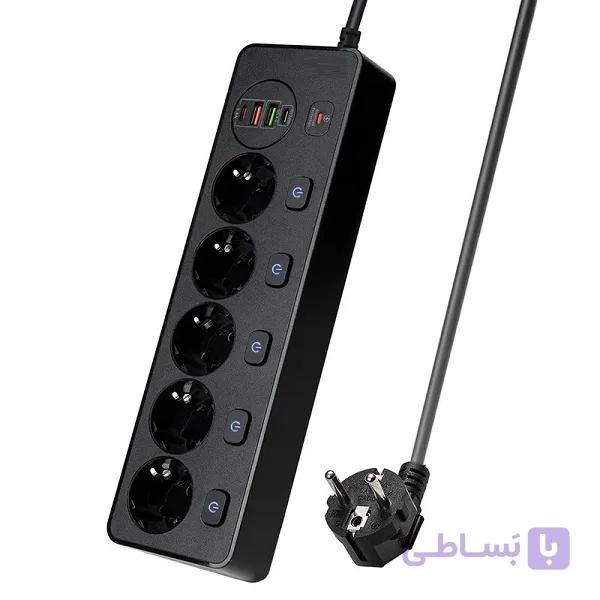 محافظ ولتاژ و شارژر پاورسوکتس مدل BKL-505EU — تصویر 1