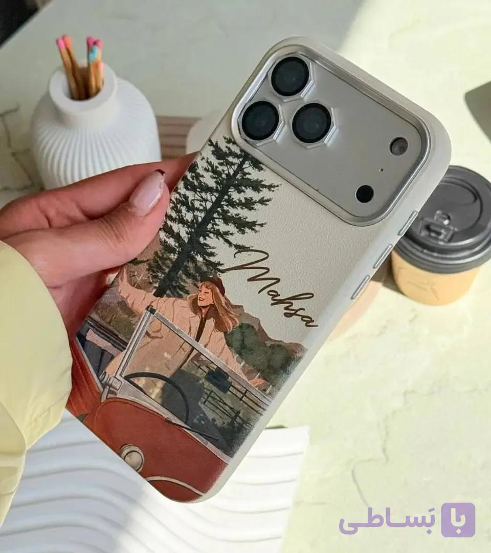 قاب آيفون چرمی سفارشی Cozy Escape با اسم دلخواه شما كد M-AC0631 — تصویر 1