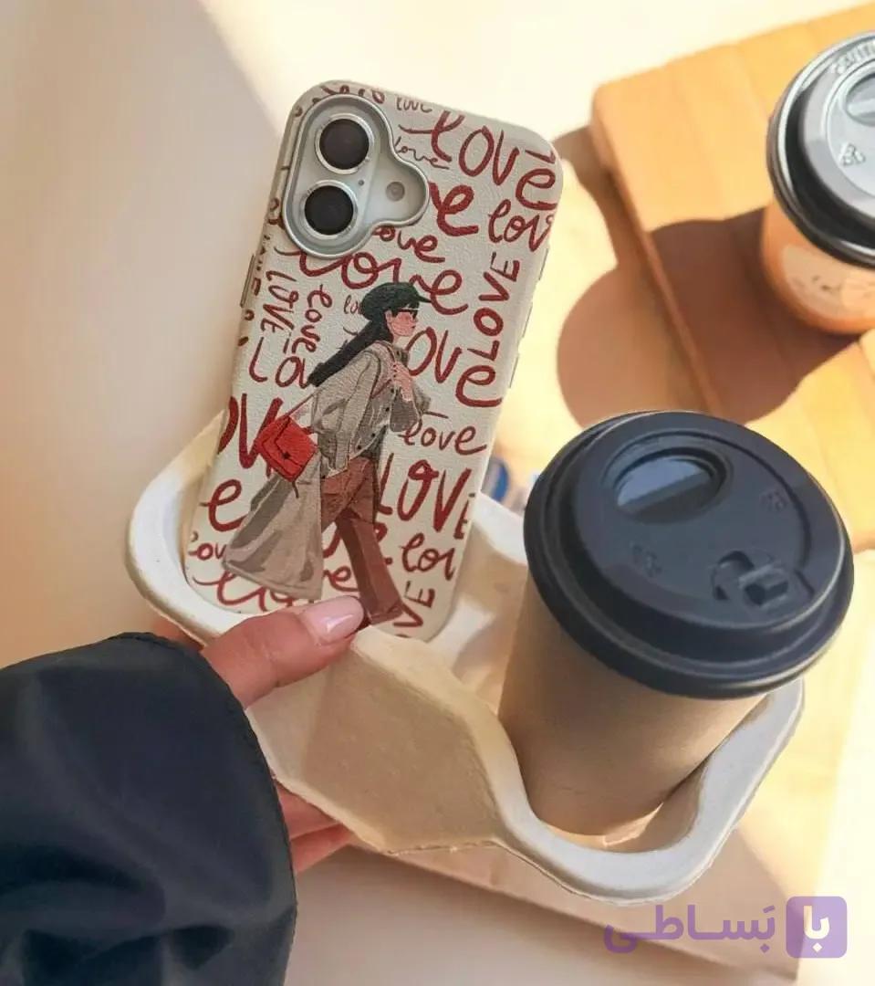 قاب آيفون چرمی سفارشی طرح استايل پاييزی کد M-AC0629 — تصویر 1