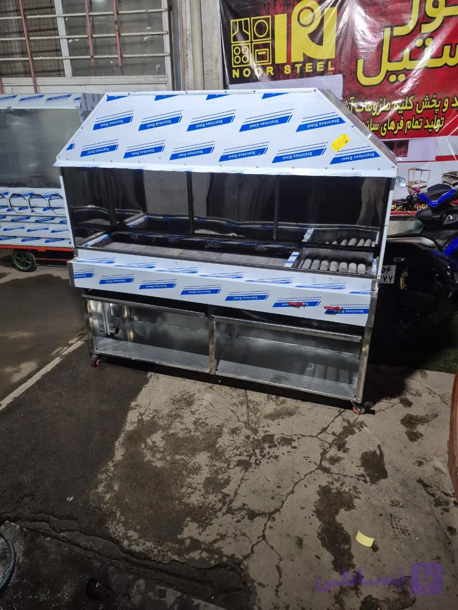 کباب پز گازی و ذغالی صنعتی هود دار فر ساندویچی — تصویر 1