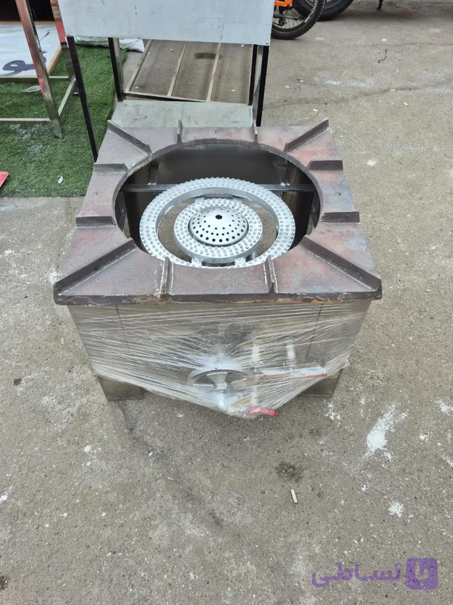 اجاق گاز رویه چدن فر ساندویچی استیل — تصویر 1