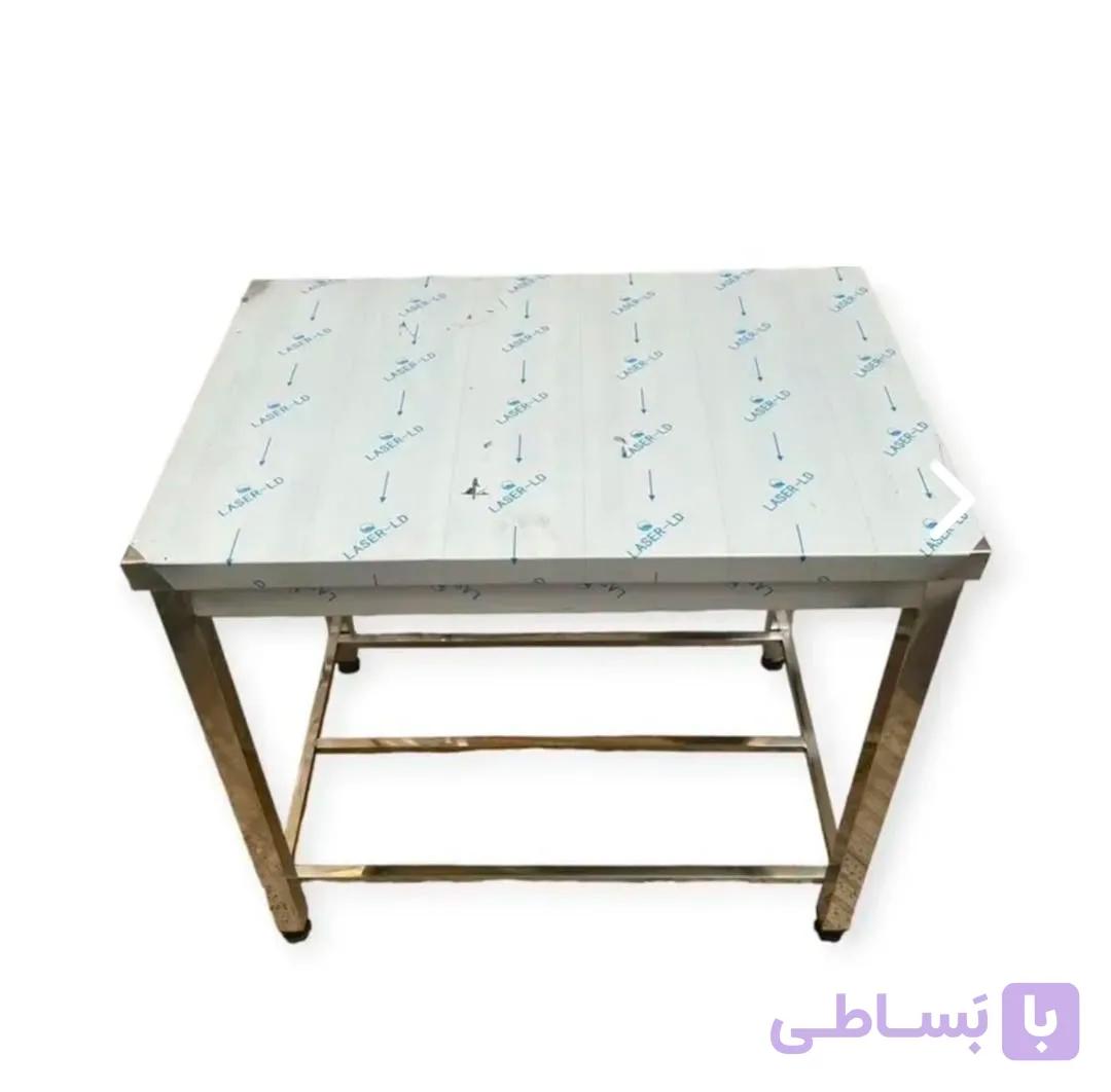 میز تمام استیل میز کار صنعتی فر ساندویچی 90 سانتی — تصویر 1