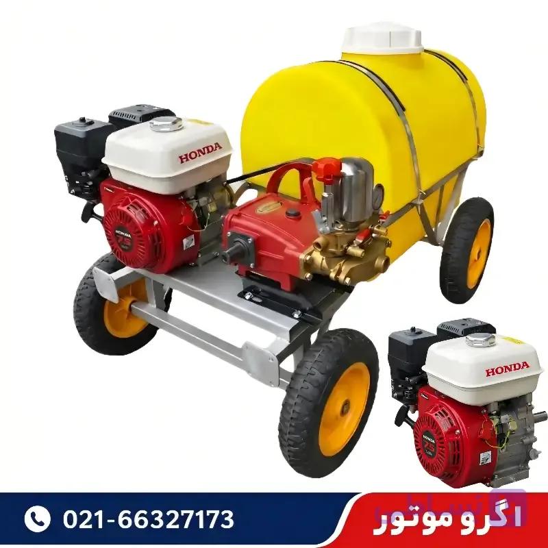 سمپاش فرغونی هوندا ظرفیت 200 لیتر با موتور 6.5 اسب — تصویر 1