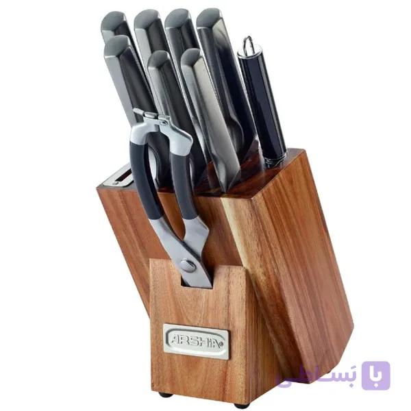 سرویس کارد و چاقوی 10 تکه تیتانیومی عرشیا مدل KS112-3269 — تصویر 1