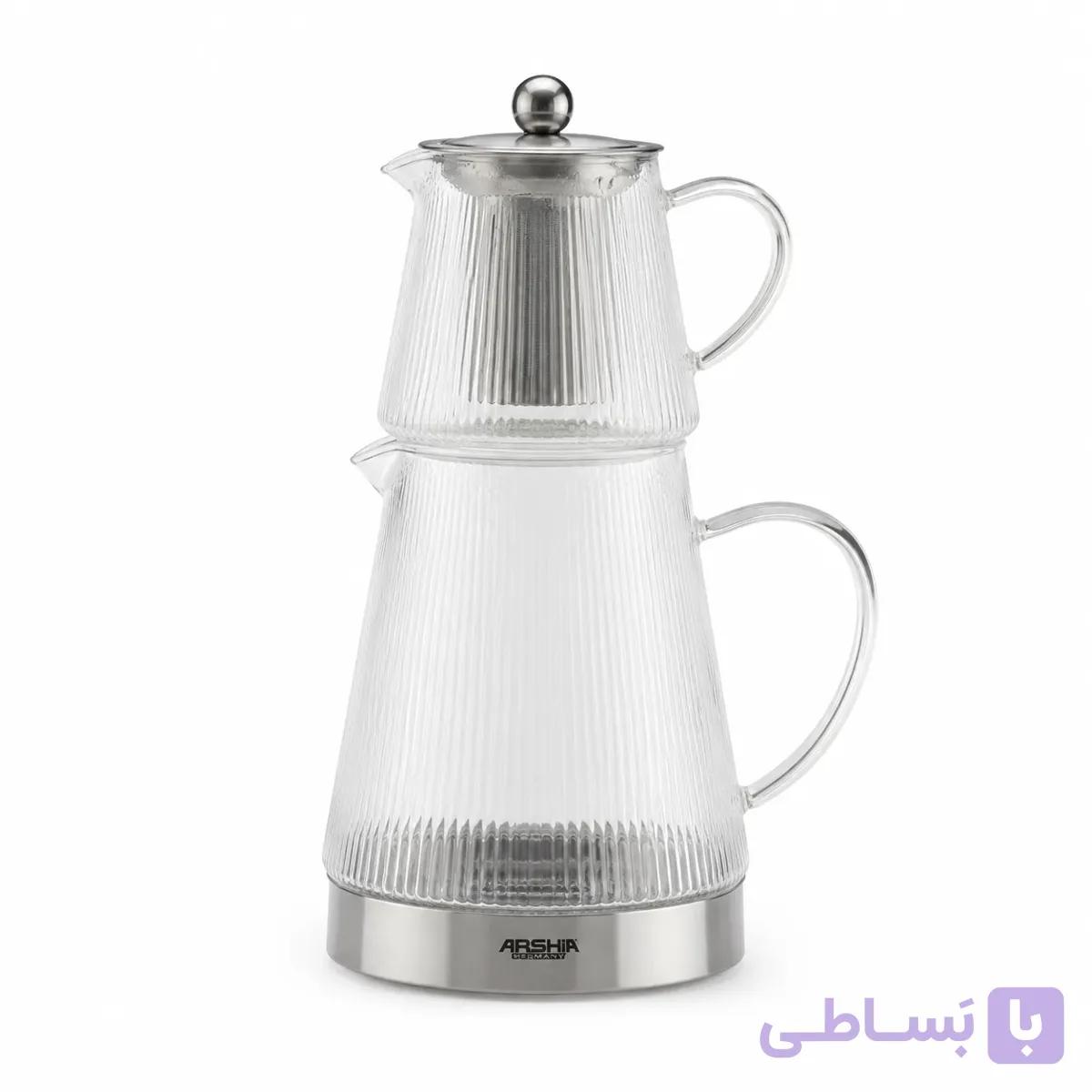 کتری و قوری شیشه ای عرشیا مدل GT115-3836 — تصویر 1