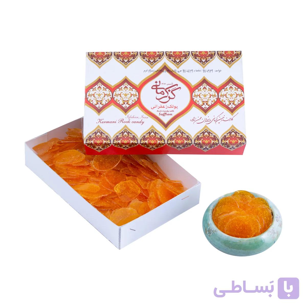 پولکی زعفرانی 450 گرمی کرمانی