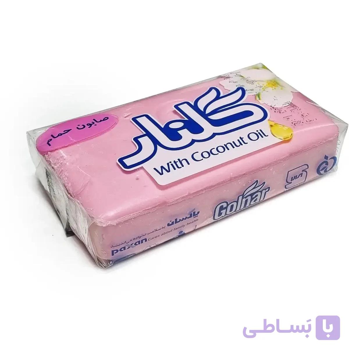 صابون حمام گلنار ۱۳۰ گرم صورتی سلفون دار