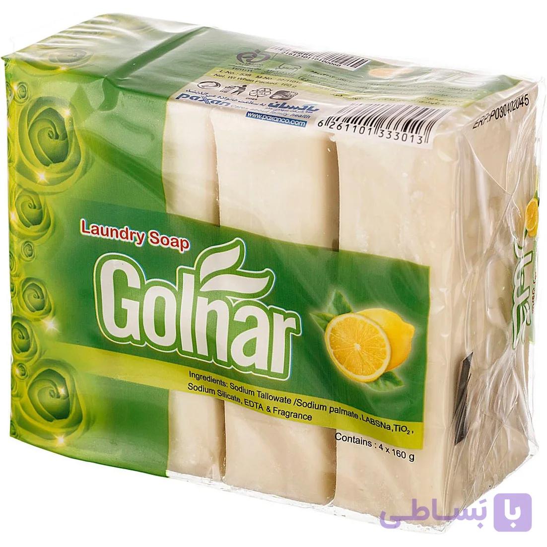 صابون رختشویی گلنار بسته ۴ عددی