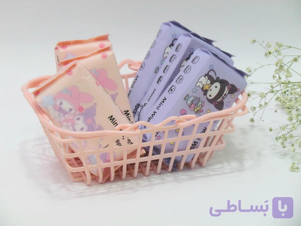 دستمال مرطوب مینی وارداتی طرح کورومی و مای ملودی