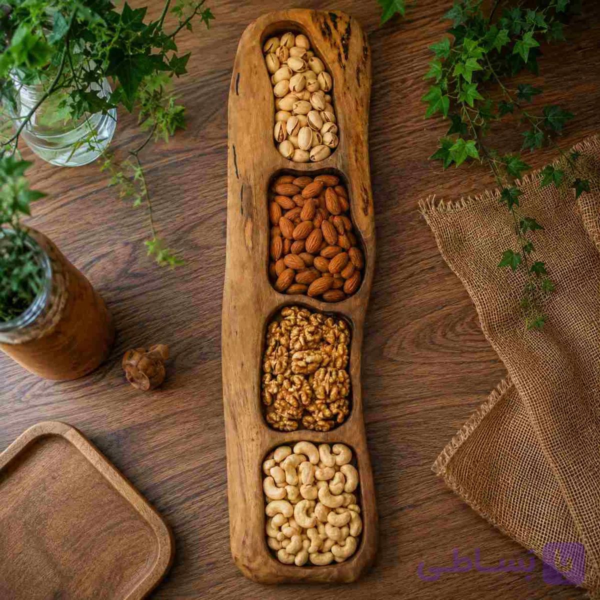 اردوخوری چهارخونه ی گردو کد ۶۴ — تصویر 1