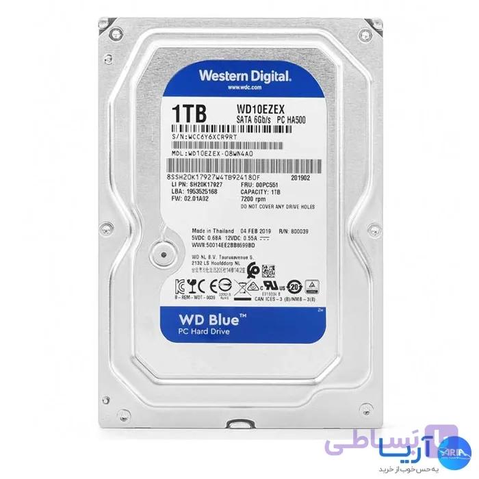 هارد اینترنال وسترن دیجیتال Blue WD10EZEX ظرفیت 1 ترابایت — تصویر 1