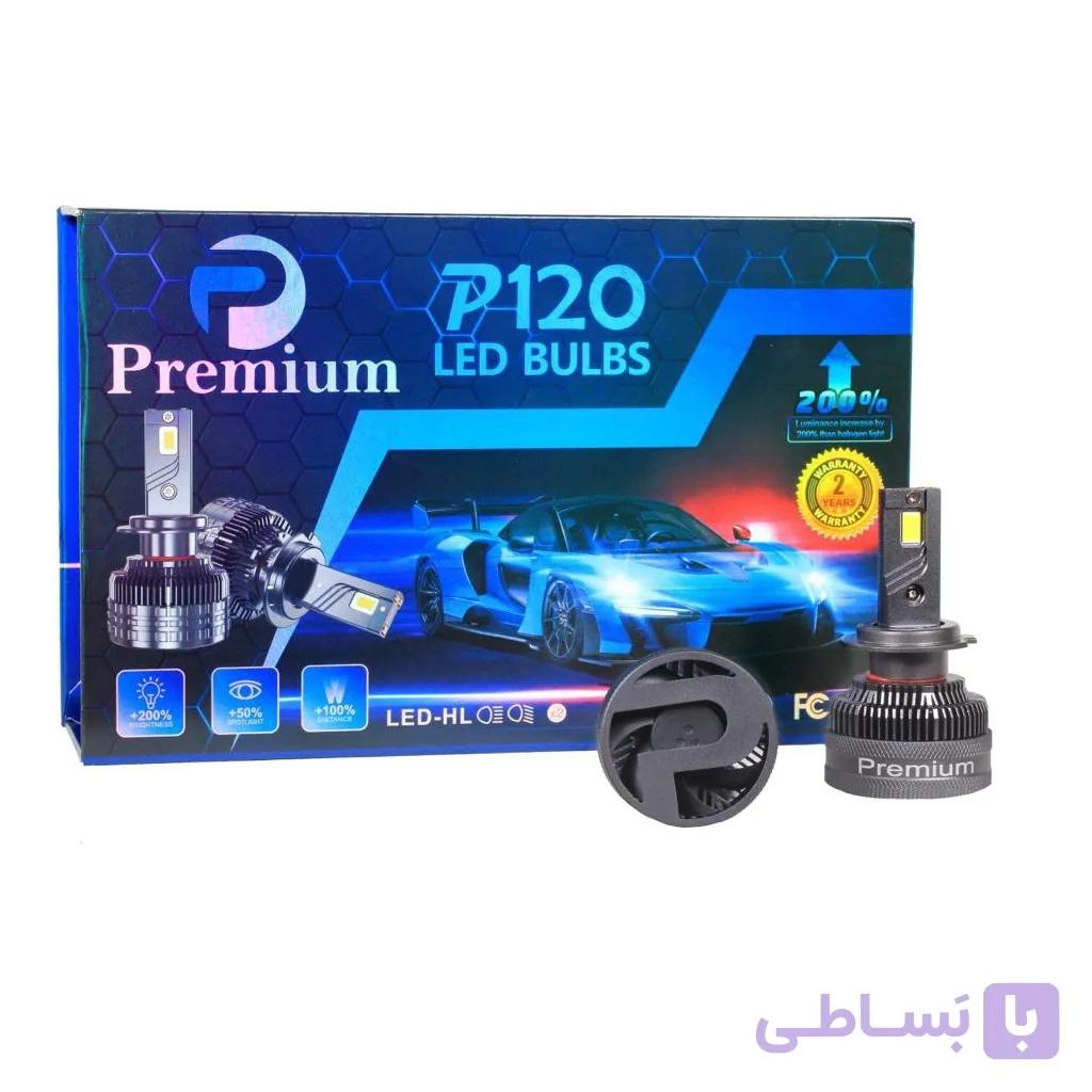 هدلایت LED پایه 9005/9006 , HB3/HB4 مدل P120 MAX ( تقویت افزایش نور تا 3 برابر ) — تصویر 1