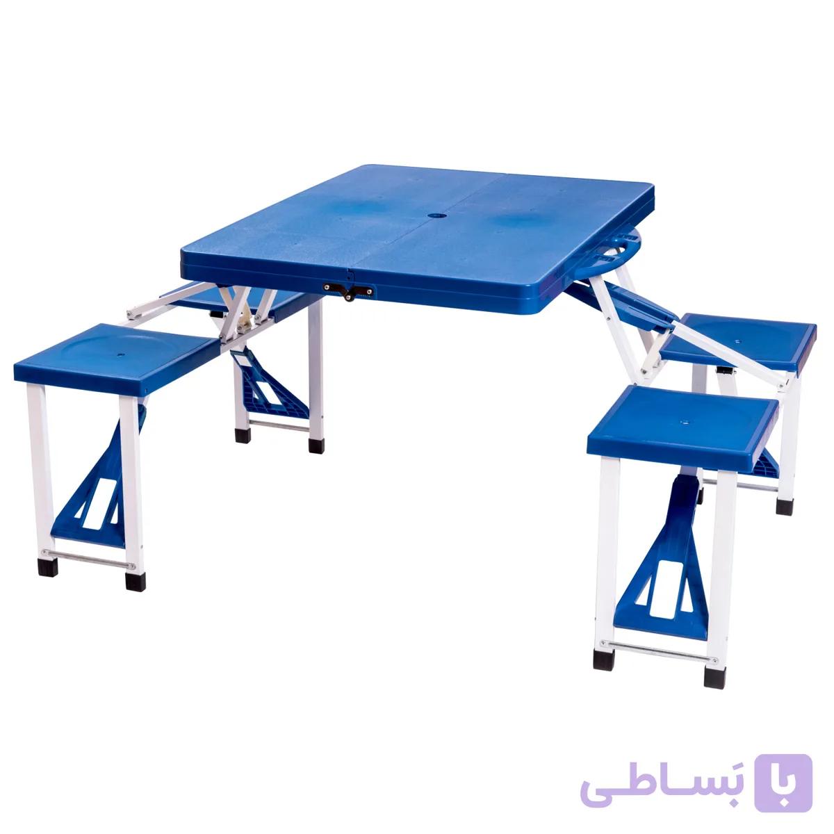 میز و صندلی 4 نفره تاشو مسافرتی ( زرد ) — تصویر 1