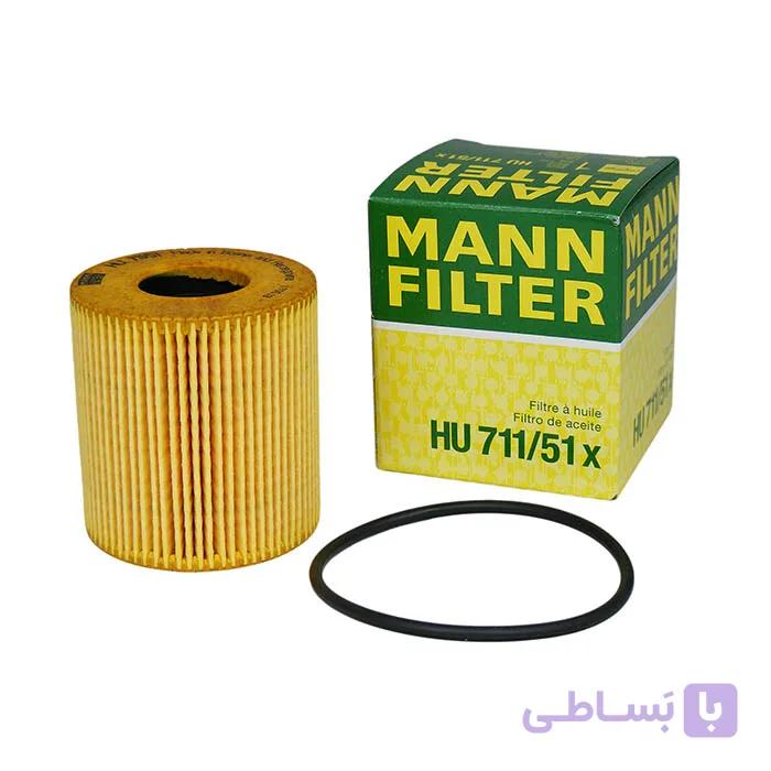 فیلتر روغن پژو 206 (پایه کوتاه) برند مان MANN — تصویر 1