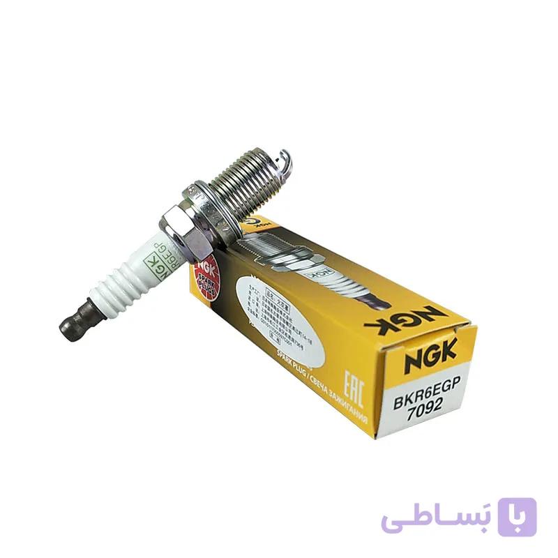 شمع پایه کوتاه انجیکا NGK مدل BKR6EGP 7092 پلاتینیوم (اصلی تایلند) — تصویر 1
