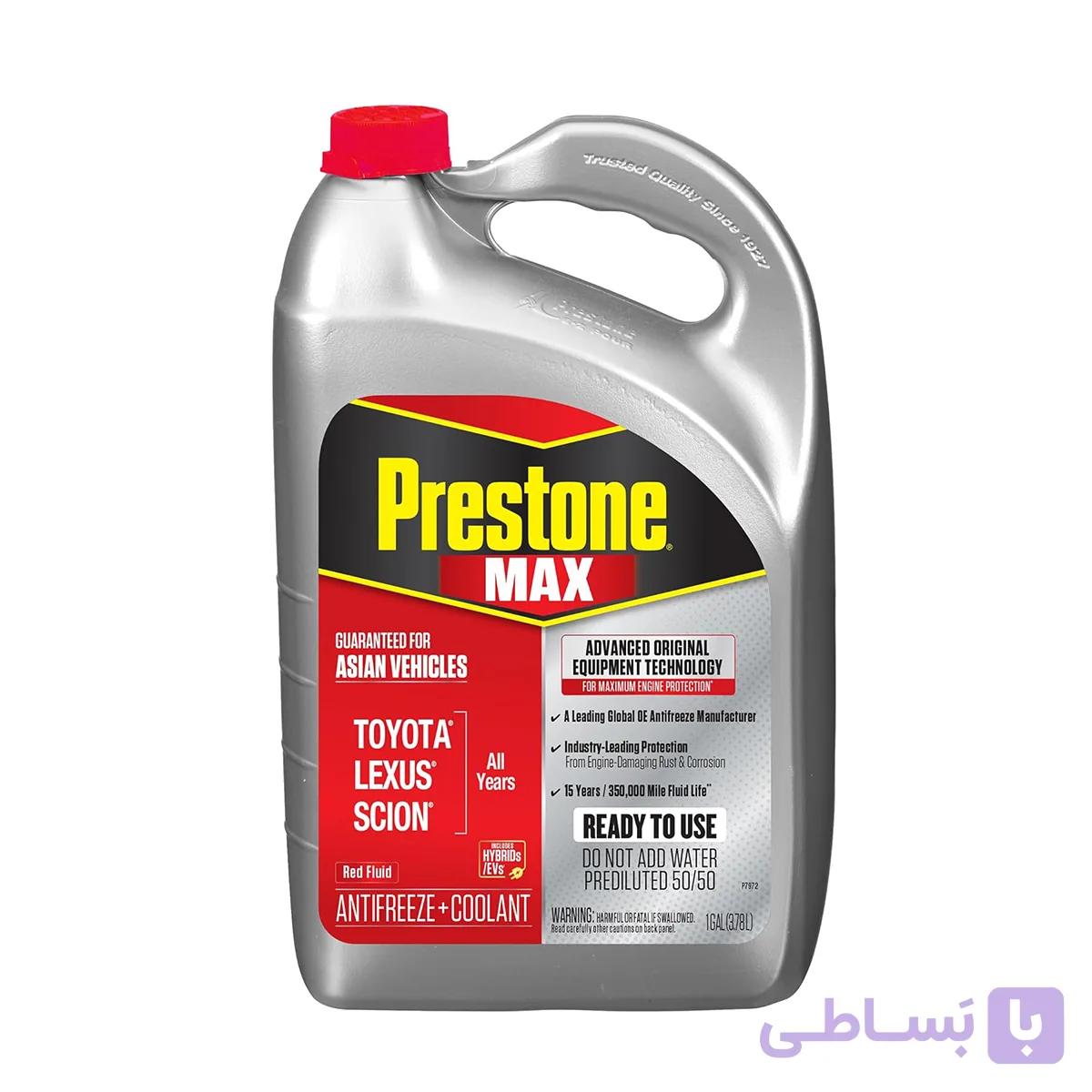 کولانت ضدیخ مدل MAX قرمز مناسب تویوتا و لکسوس برند پریستون – Prestone (آمریکا) — تصویر 1