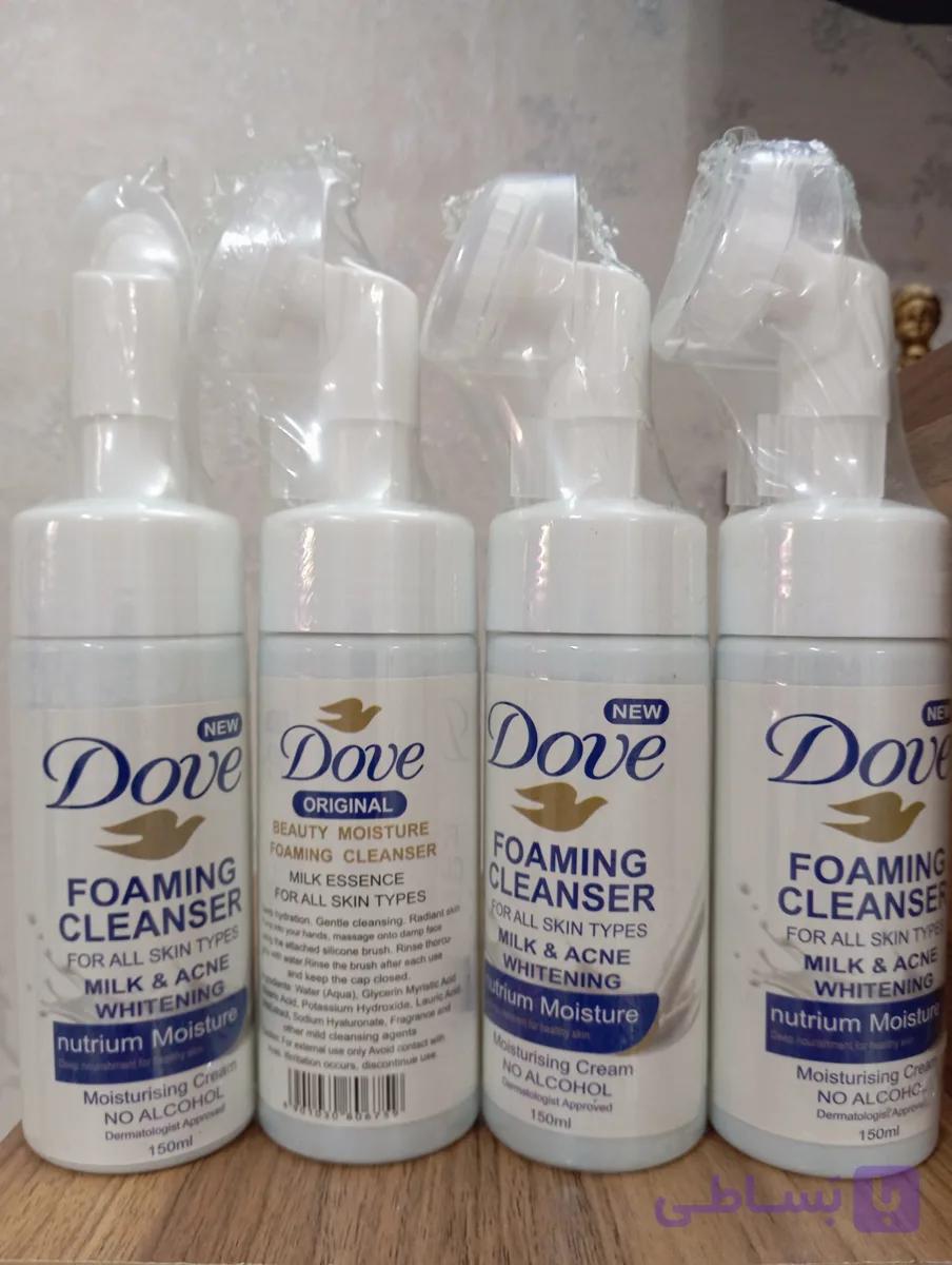 فوم شستشوی صورت داو مدل Milk & Acne Whitening حجم 150ml | اورجینال — تصویر 1
