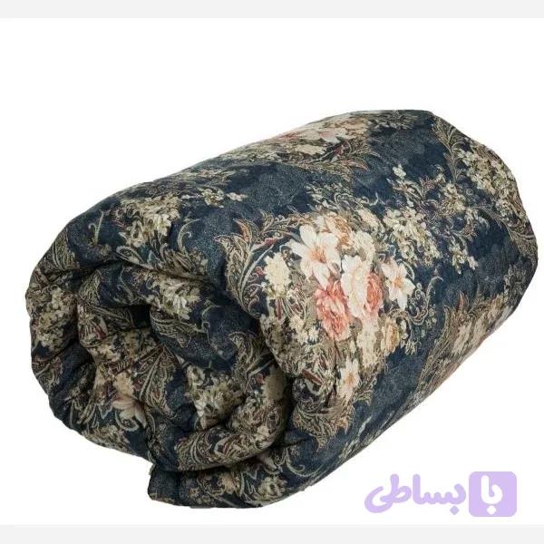 لحاف کرسی گل سرمه ای 3در3