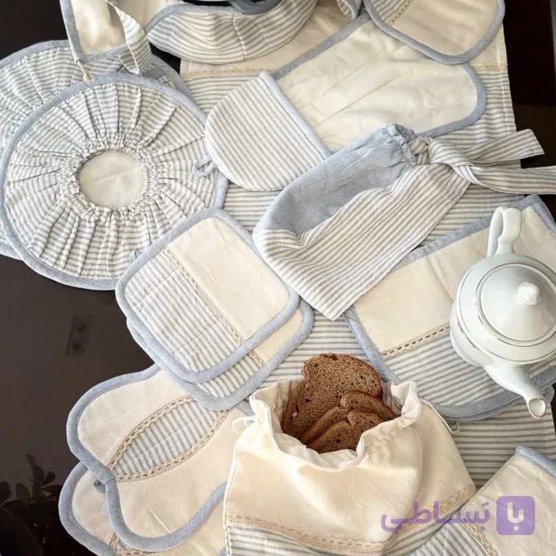 سرویس پارچه‌ای آشپزخانه صادراتی گنتی (پک کامل 15 تیکه) — تصویر 1