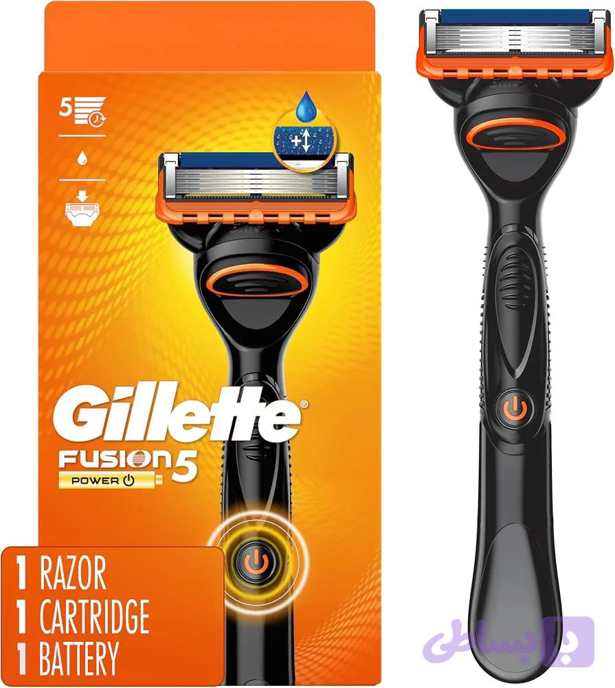 خودتراش مردانه ژیلت Gillette اورجینال مدل Fusion 5 Power دارای ویبراتور — تصویر 1