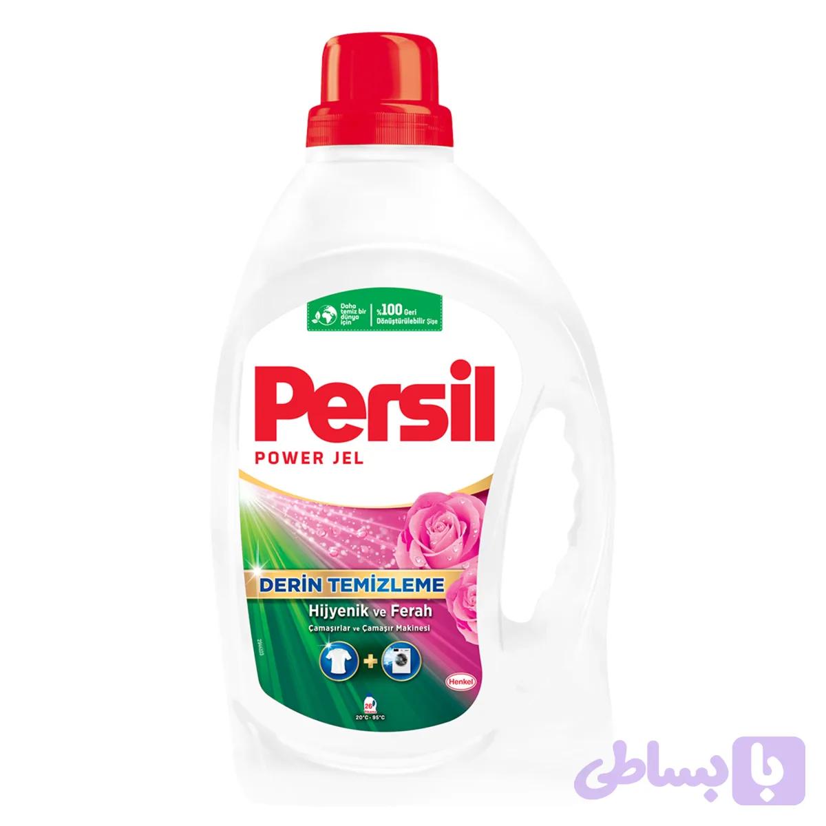 ژل و مایع ماشین لباسشویی پرسیل Persil اورجینال مدل Derin Temizleme رایحه گل رز، حجم 3.9 لیتری — تصویر 1