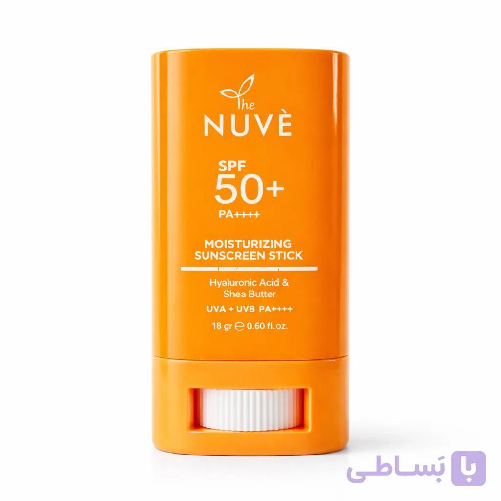 ضد آفتاب استیکی مرطوب‌کننده نوو SPF 50+ | NUVE Moisturizing Sunscreen Stick SPF50+ PA++++ 18g — تصویر 1