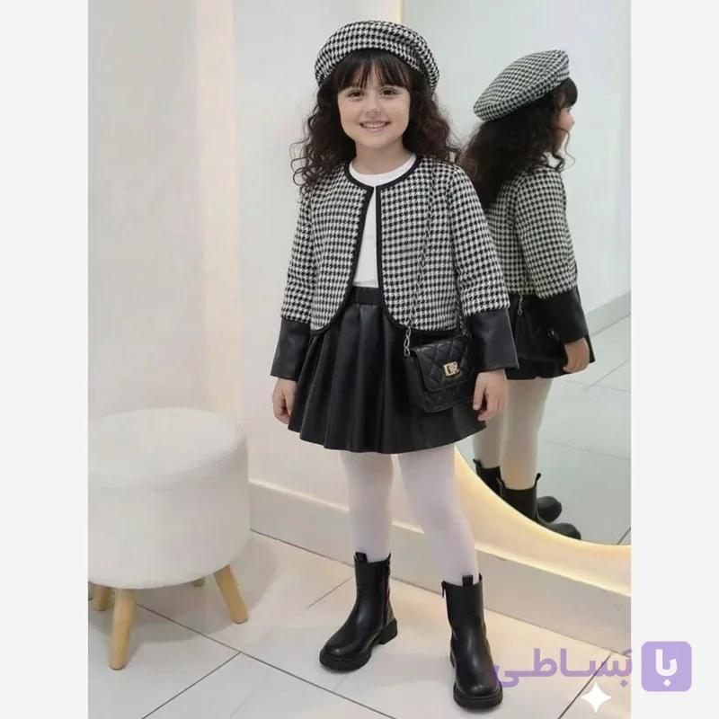 کت و دامن دخترانه ست 4 تیکه ماهلین