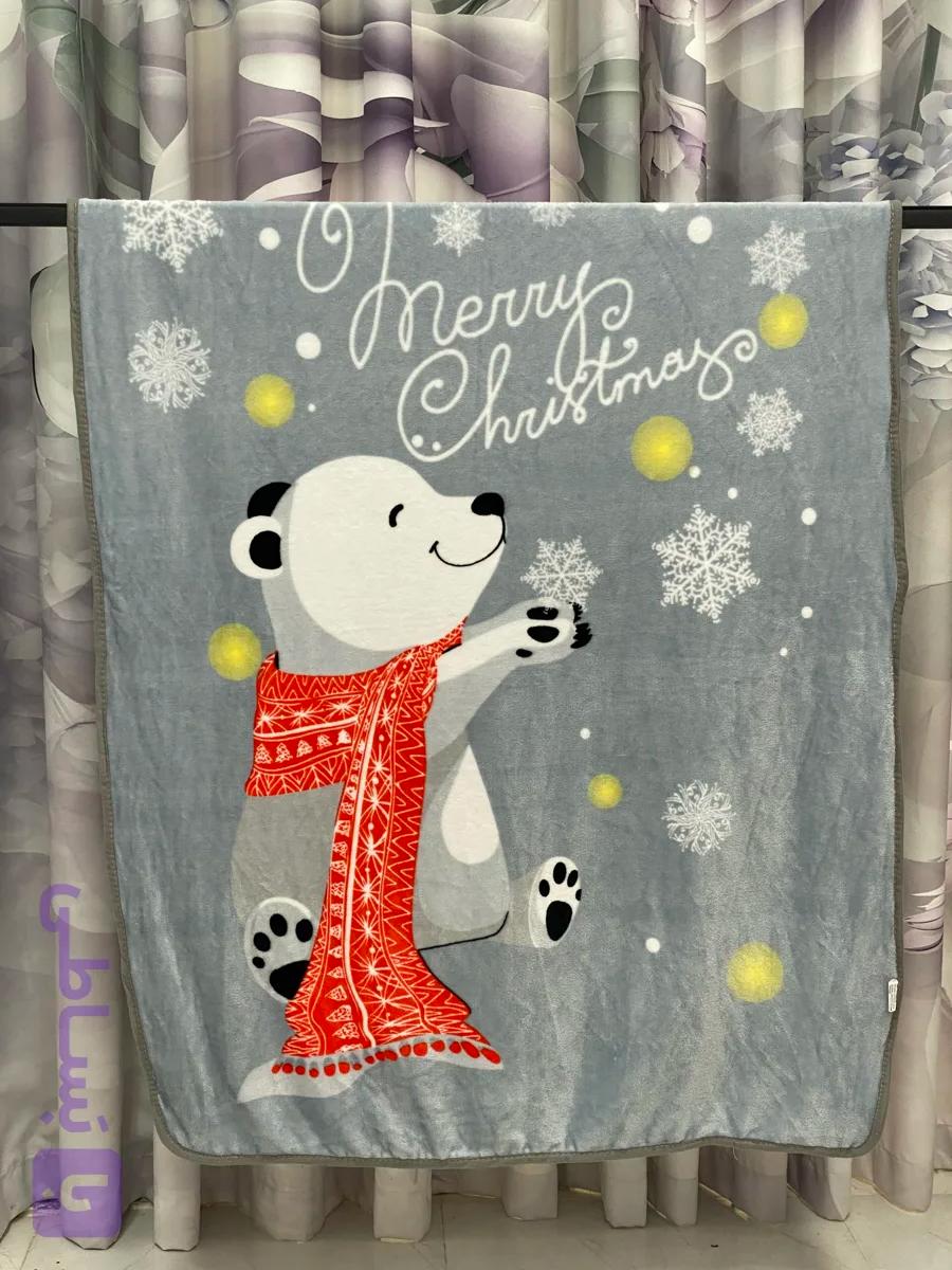 پتو حوله ای طرح خرس کریسمسی