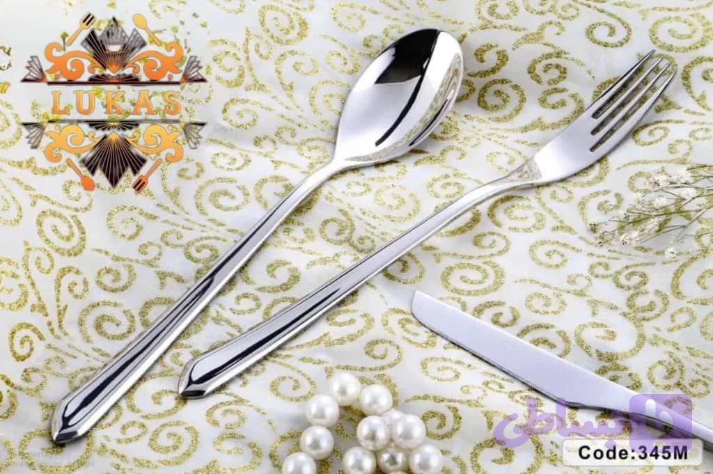 سرویس قاشق و چنگال 30 نفره 140 پارچه لوکاس (رزنباخ) از استیل ضد زنگ کد 345M مدل براق