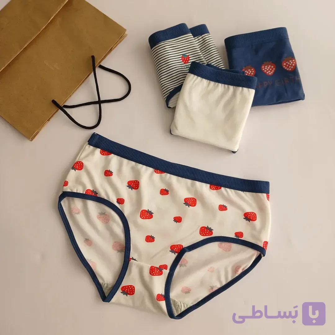 شورت فانتزی دخترانه با تم سرمه‌ای نخپنبه